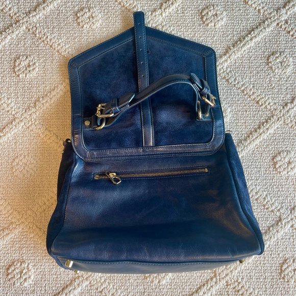Tory Burch Medium Navy Satchel - Picture 7 of 15